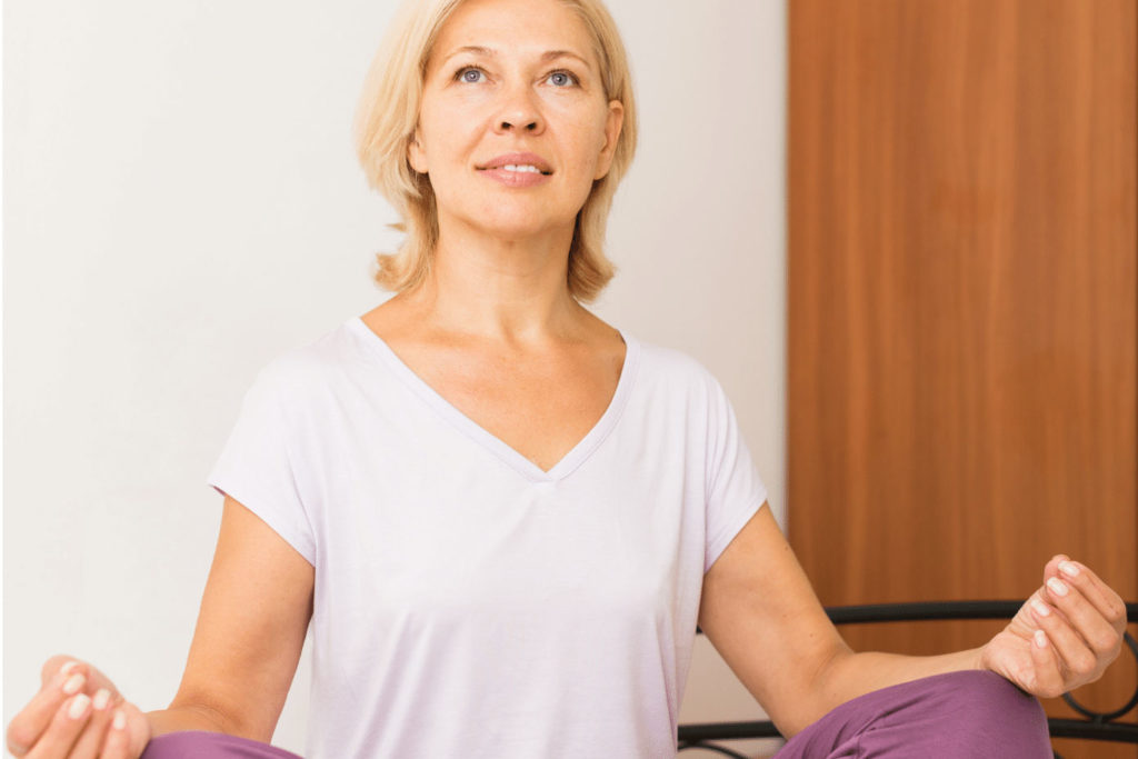 woman meditating